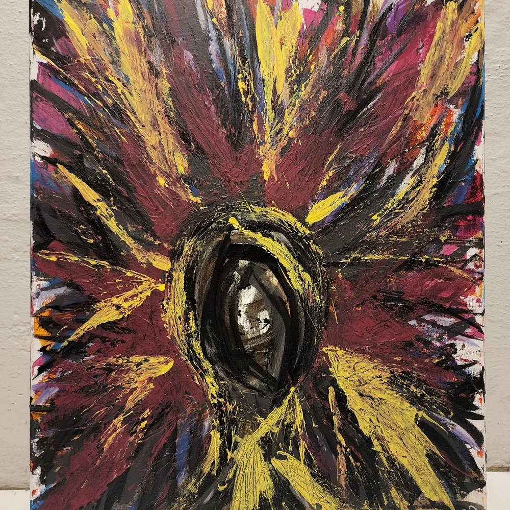 HANDCRAFTED Painting HANDPAINTED Abstract Artwork Stretch Canvas Wall Art Decor - Picture 17 of 17